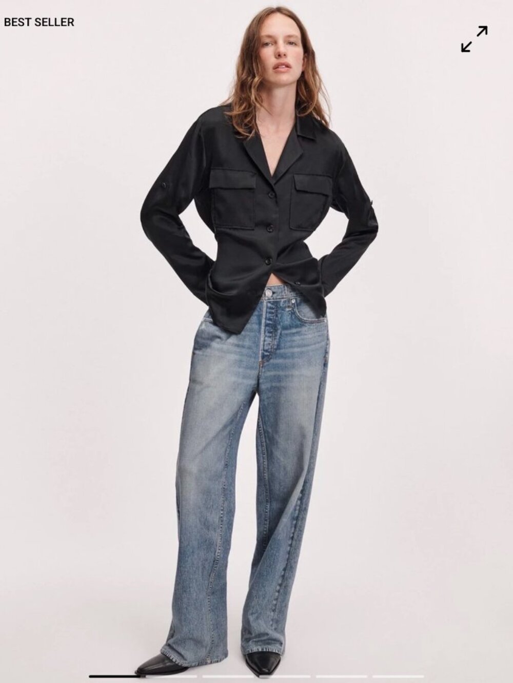 rag & bone Miramar Cam Pant Women 27 Light Wash Relaxed Straight Denim